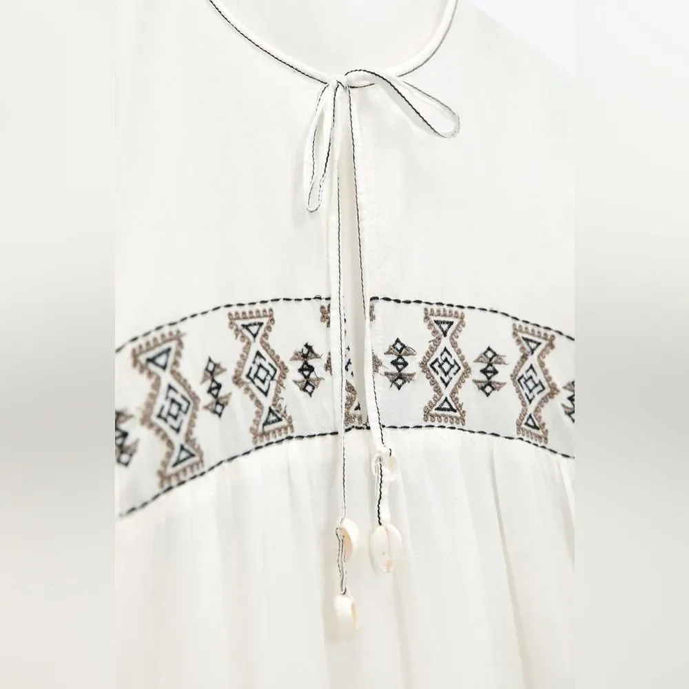 ZARA BOHO VOLUMINOUS EMBROIDERED DRESS_15